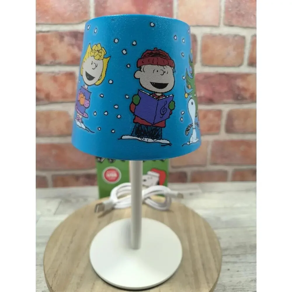 Peanuts Rechargeable Touch Indoor/Outdoor Lamp With Dimmer Holiday Carolers New